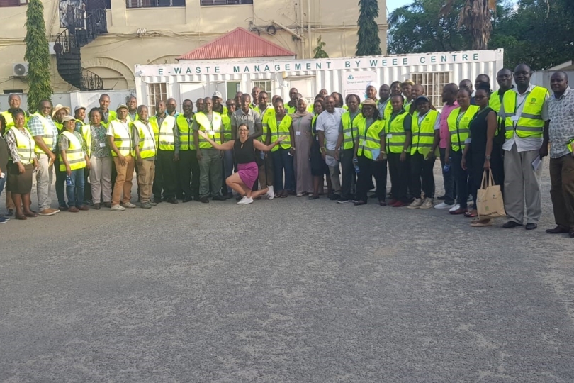 E-Waste Management Training Participants at the E- Waste Management Facility by WEEE Centre.